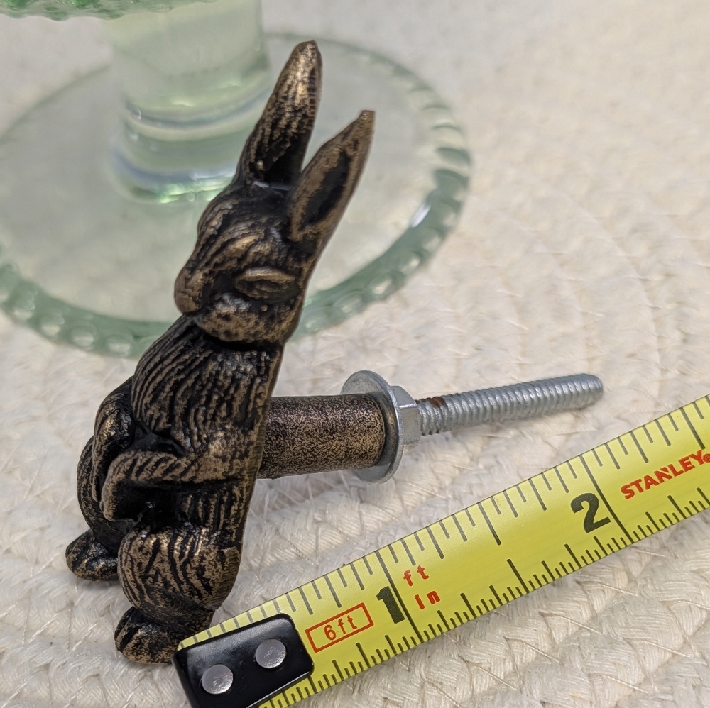 Bronze Rabbit Knob - Picture 5 of 5